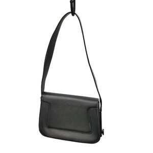 Francesco Biasia Leather Shoulder Bag Purse Handbag Gunmetal Gray Silver